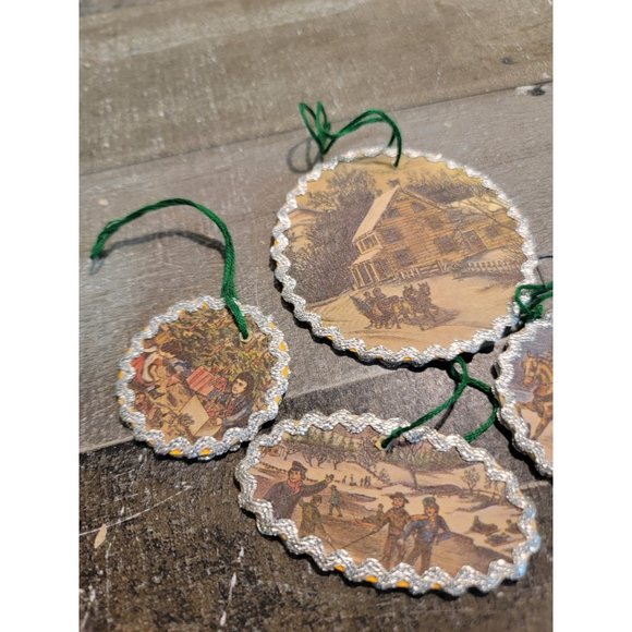 Silver winter sleigh kids tree ornament Xmas set - Picture 2 of 4